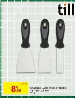 Intermarché SPATULE LAME INOX 3 PIECES offre