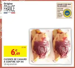 Intermarché CUISSES DE CANARD À CONFIRE IGP X4 offre