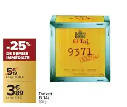 Carrefour Thé vert EL TAJ offre