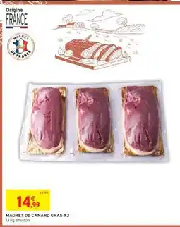 Intermarché MAGRET DE CANARD GRAS X3 offre