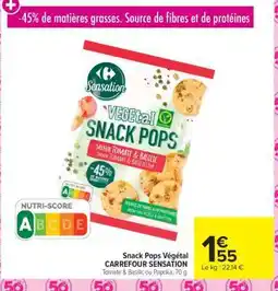 Carrefour Market Snack Pops Végétal offre