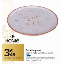 Carrefour Assiette plate offre