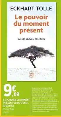 E.Leclerc LE POUVOIR DU MOMENT PRÉSENT GUIDE D'ÉVEIL SPIRITUEL offre