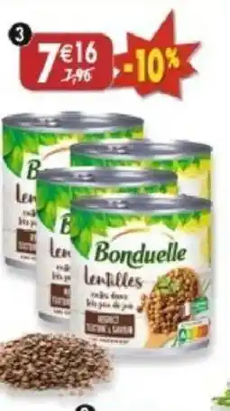 Maximo Lot de 4 boîtes 1/2 de lentilles cuites dans très peu de jus offre