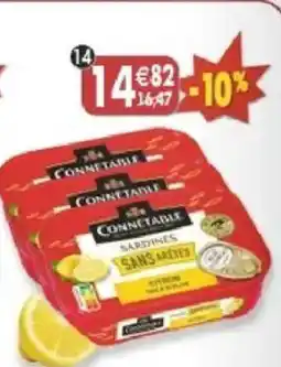 Maximo Lot de 3 boîtes de sardines sans arêtes au citron à l'huile d'olive offre