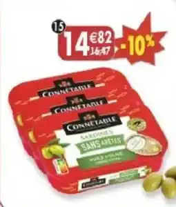 Maximo Lot de 3 boîtes de sardines sans arêtes à l'huile d'olive vierge extra offre