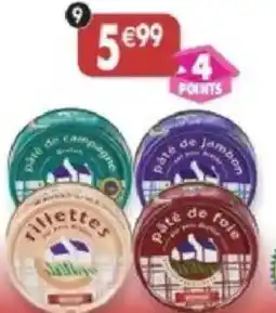 Maximo Lot de 4 boîtes 1/10 de pâté campagne, foie, jambon, rillettes offre