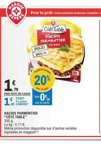 E.Leclerc Hachis Parmentier offre