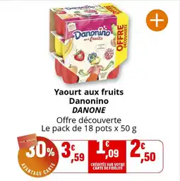 Coccinelle Supermarché Yaourt aux fruits danonino danone offre