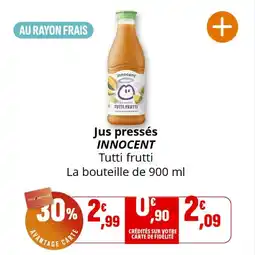 Coccinelle Supermarché Jus pressés innocent offre