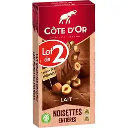 Carrefour Côte d'or tablettes de chocolat lot de 2 offre