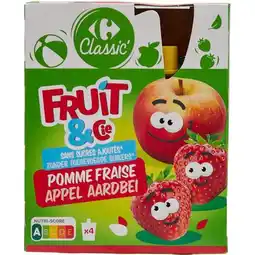 Carrefour Carrefour gourdes : purée de fruits sans sucres ajoutés offre