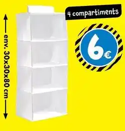 TEDi Rangement à suspendre 4 compartiments offre
