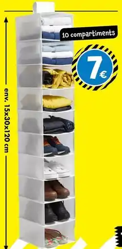 TEDi Rangement à suspendre 10 compartiments offre