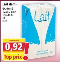 Norma Lait demi-écrémé offre