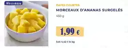 Noz Morceaux d'ananas surgelés offre