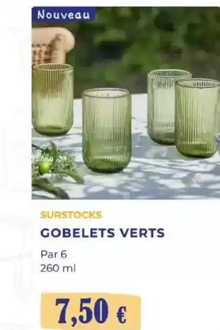 Gobelets verts