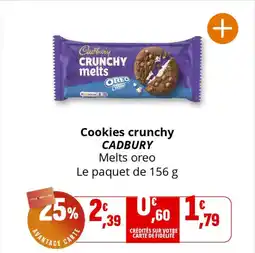 Coccinelle Supermarché Cookies crunchy cadbury offre