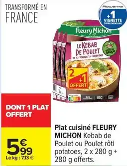 Carrefour Drive Fleury michon - plat cuisiné offre
