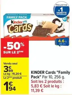 Carrefour Drive Ferrero rocher - kinder cards family pack offre