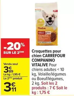 Carrefour Drive Carrefour - croquettes pour chien companino vitalive offre