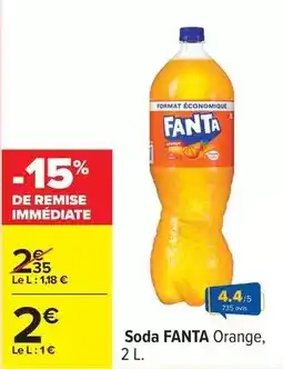 Carrefour Drive Fanta - soda orange offre