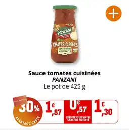 Coccinelle Supermarché Sauce tomates cuisinées panzani offre