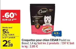 Carrefour Drive Cesar - croquettes pour chien offre