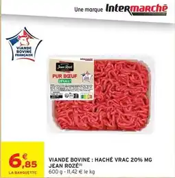 Intermarché Hyper Jean rosé - viande bovine: haché vrac 20% mg offre