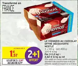 Intermarché Hyper Nestlé - le viennois au chocolat offre decouverte offre
