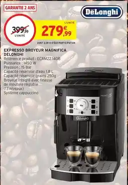 Intermarché Hyper Delonghi - expresso broyeur magnifica offre