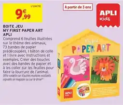 Intermarché Hyper Apli - boite jeu my first paper art offre