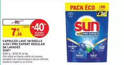 Intermarché Hyper Sun - capsules lave vaisselle 4 en 1 pro expert regular offre