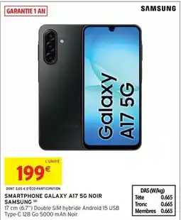 Intermarché Hyper Samsung - smartphone galaxy a17 5g noir offre