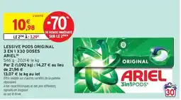 Intermarché Hyper Ariel - lessive pods original 3 en 1 offre