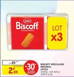 Intermarché Hyper Lotus - biscoff speculoos original offre