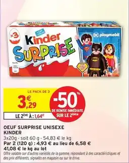 Intermarché Hyper Kinder - oeuf surprise unisexe offre