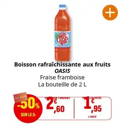 Coccinelle Supermarché Boisson rafraîchissante aux fruits oasis offre