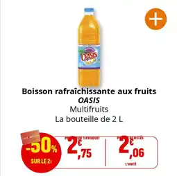 Coccinelle Supermarché Boisson rafraîchissante aux fruits oasis offre