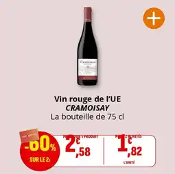 Coccinelle Supermarché Vin rouge de l'ue cramoisay offre