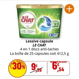 Coccinelle Supermarché Lessive capsule le chat offre