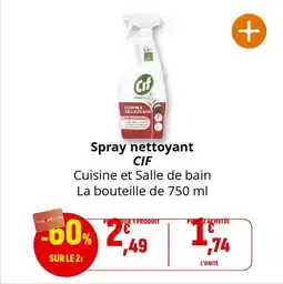 Coccinelle Supermarché Spray nettoyant cif offre