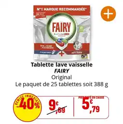 Coccinelle Supermarché Tablette lave vaisselle fairy offre
