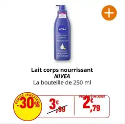 Coccinelle Supermarché Lait corps nourrissant nivea offre