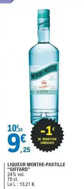E.Leclerc Liqueur Menthe-pastille offre