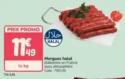 Promocash Merguez halal offre