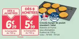 Promocash Crousty burger de poulet standard halal offre