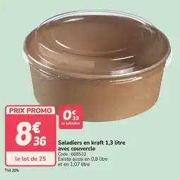 Promocash Saladiers en kraft avec couvercle offre