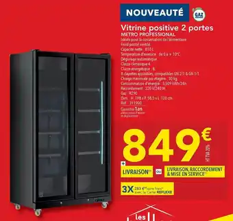 Metro - vitrin positive 2 portes