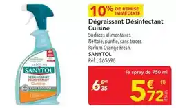 METRO Sanytol - dégraissant désinfectant cuisine offre